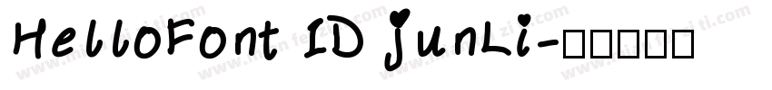 HelloFont ID junLi字体转换